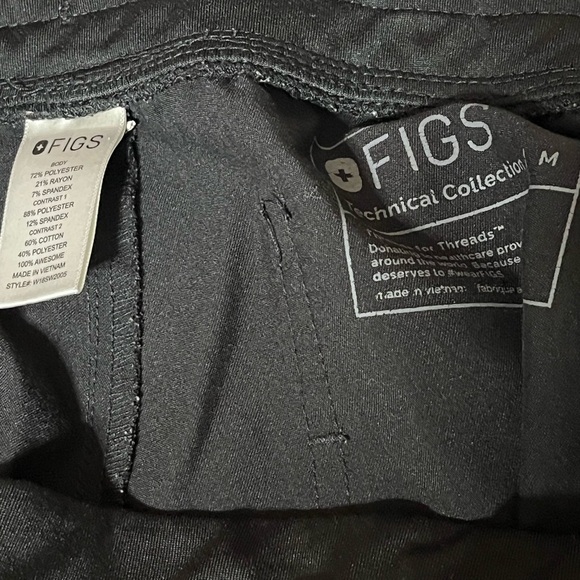 Figs Technical Collection Black Pants Sz Med - Picture 8 of 8